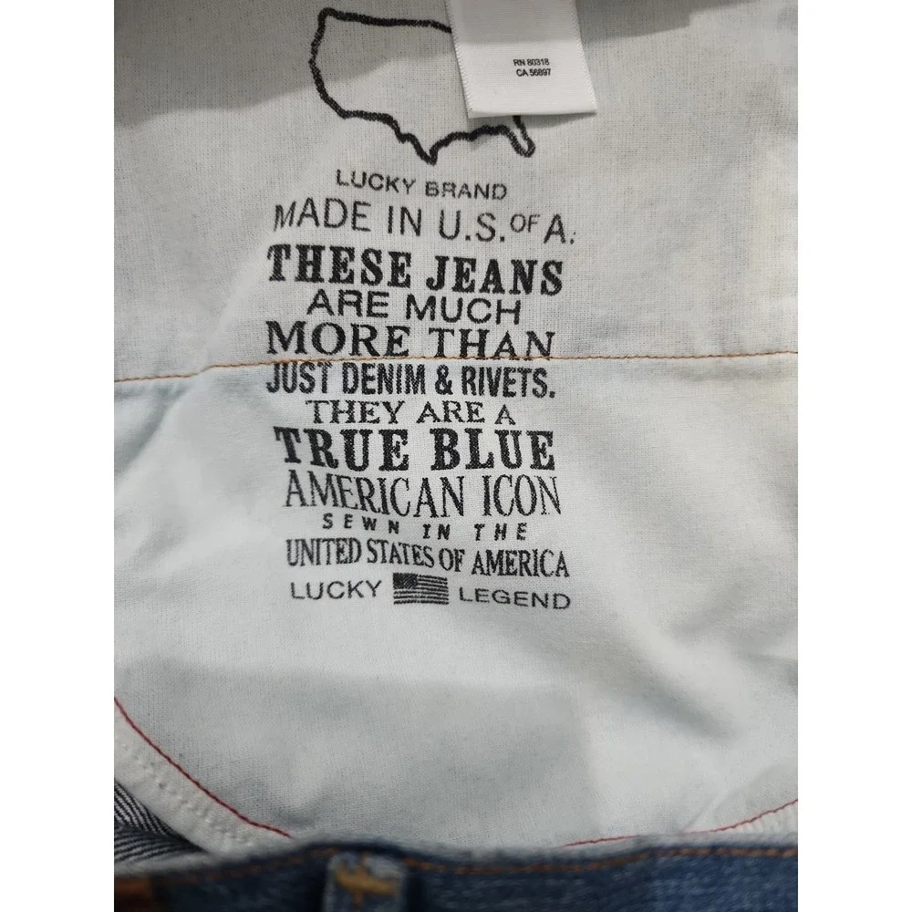 Lucky Brand 121 Heritage White Oak Cone Selvedge Jeans 36x32 Made In US - Picture 12 of 15
